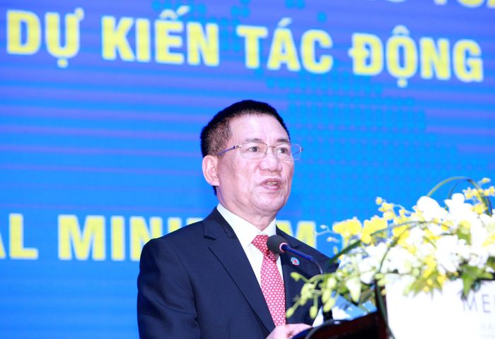 Bộ trưởng Bộ Tài chính Hồ Đức Phớc phát biểu tại hội thảo