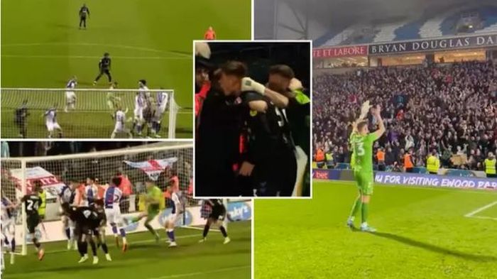 Thủ môn Coventry ghi bàn bằng tay, gỡ hòa 1-1 cho đội nhà trong trận đấu với Blackburn Rovers ở giải hạng Nhất của Anh