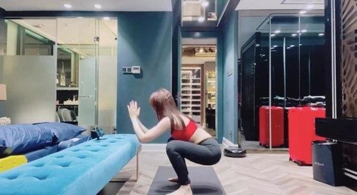 Căn hộ của Trấn Thành còn có không gian để cặp đôi có thể rèn luyện thể dục thể thao tại nhà.