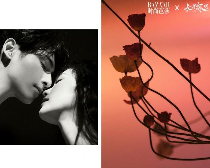 La Vân Hi và Bạch Lộc quảng bá cho phim mới bằng bộ ảnh tạp chí siêu ngọt ngào (Ảnh: Harper's Bazaar)