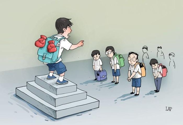Trong công cuộc phòng chống bạo lực học đường, không thể để nhà trường đơn độc trong hành trình này. (Nguồn: TT)