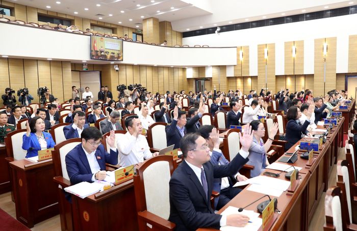 Các đại biểu HĐND TP Hà Nội tại một phiên họp. Ảnh: HĐND TP Hà Nội