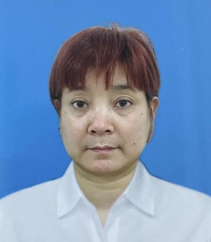 Lệ Hằng tại cơ quan công an. Ảnh: Công an TP Hà Nội
