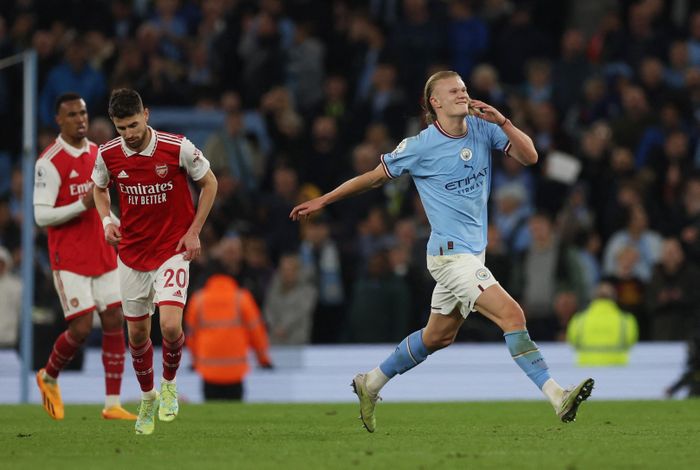  Man City tỏ ra quá vượt trội so với Arsenal. Ảnh: Reuters. 