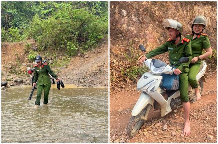 Đường vào bản rất khó khăn