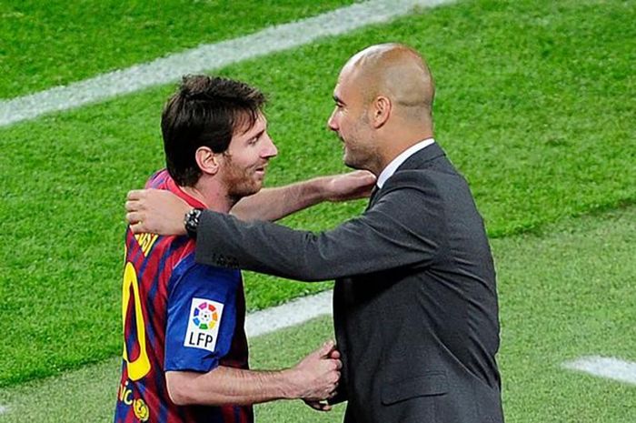 Pep Guardiola vẫn coi Messi là cầu thủ độc nhất vô nhị của làng bóng đá thế giới. ẢNH: GETTY