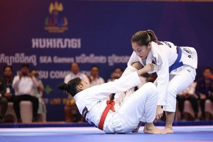 Môn Jujitsu ở SEA Games 32 đã diễn ra với nhiều bất ngờ về chuyên môn. ẢNH: Minh Quyết - TTXVN
