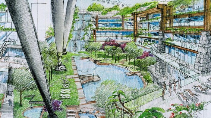  Bản vẽ của khách sạn Mặt Trăng tại Dubai. Ảnh: CNN. 