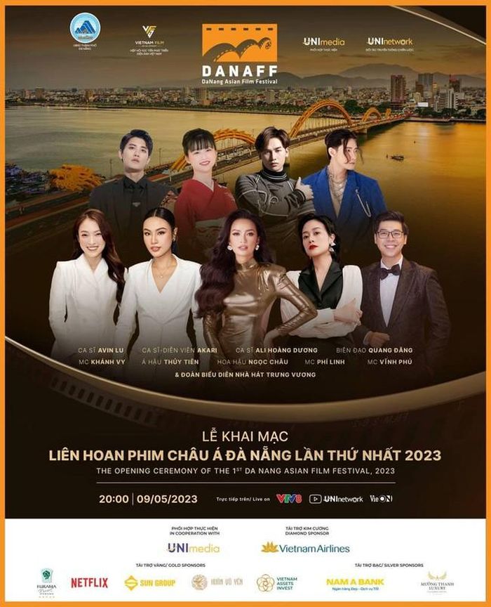 Dàn sao sẽ tham dự Lễ khai mạc DANAFF I. Ảnh: BTC