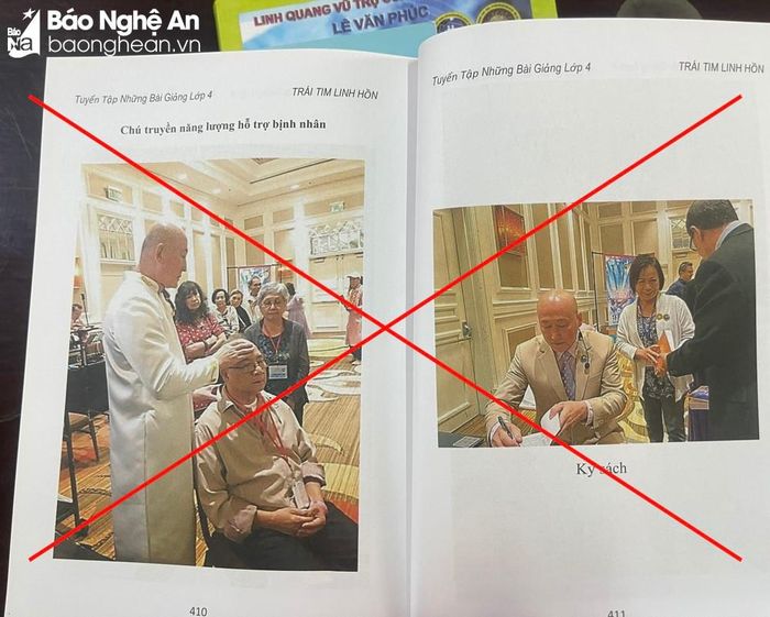 Một số hình ảnh được in trong sách của nhóm năng lượng gốc. Ảnh: P.V