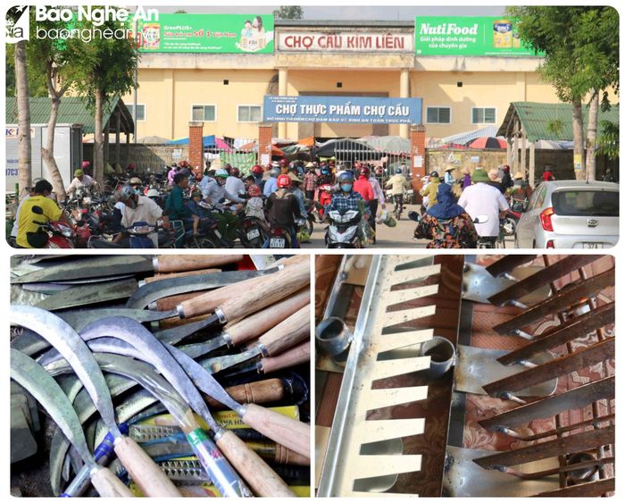 Nghề rèn ở xã Kim Liên đã đi qua những giai đoạn thăng trầm gắn với sự đổi thay của chiếc lò bễ, từ lò thổi bằng 2 cọc tre, đến lò quay tay, lò thổi bằng mô tơ... Tuy không còn phát triển nhộn nhịp như xưa, nhưng nhờ sự yêu nghề, gắn bó với nghề của những người thợ mà nghề rèn truyền thống trên quê Bác vẫn được duy trì. Hiện nay, những sản phẩm của nghề rèn ở xã Kim Liên là mặt hàng không thể thiếu của chợ Cầu và nhiều chợ quê khác trong vùng. Ảnh: Huy Thư