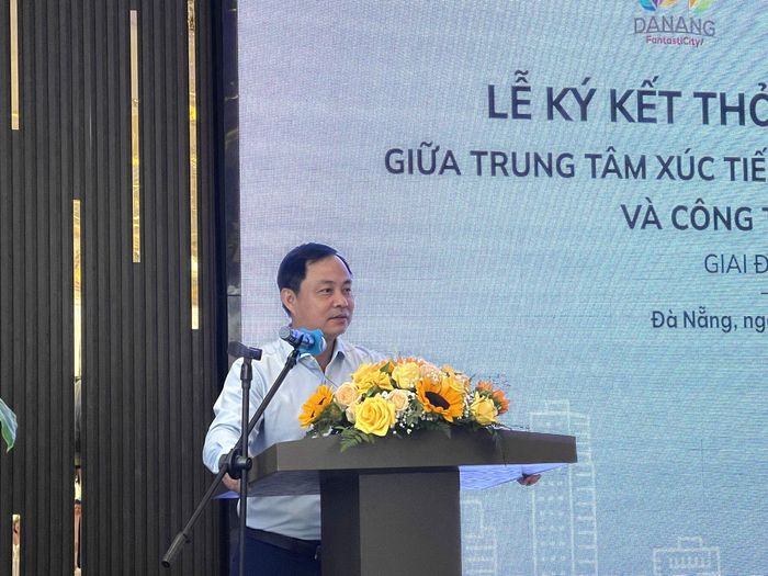 Ông Nguyễn Xuân Bình, Phó Giám đốc Sở Du lịch Tp.Đà Nẵng phát biểu tại sự kiện.