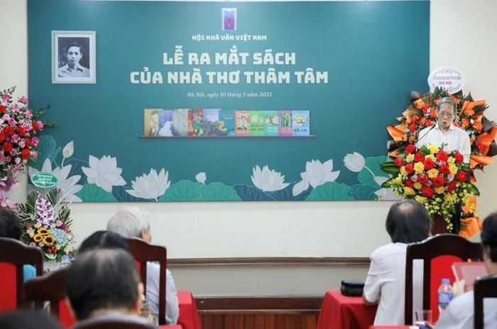 Lễ ra mắt sách của nhà thơ Thâm Tâm. Ảnh: BTC