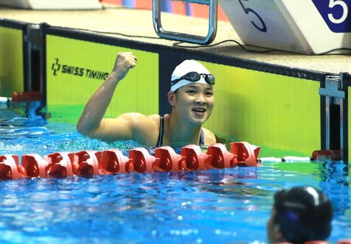 Niềm vui của VĐV Nguyễn Thị Thảo.