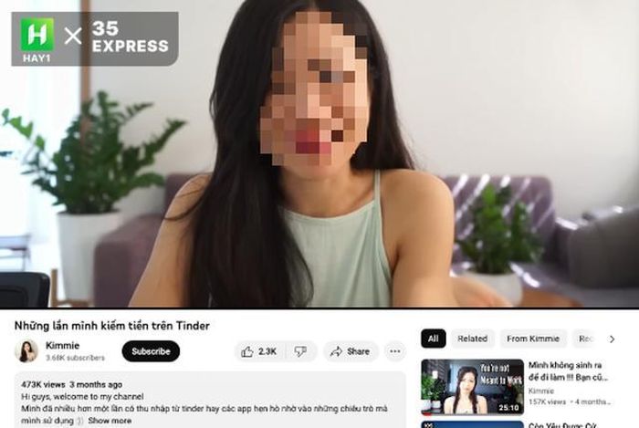 Nữ youtube thẳng thắn chia sẻ quan điểm kiếm tiền (Ảnh: NVCC)