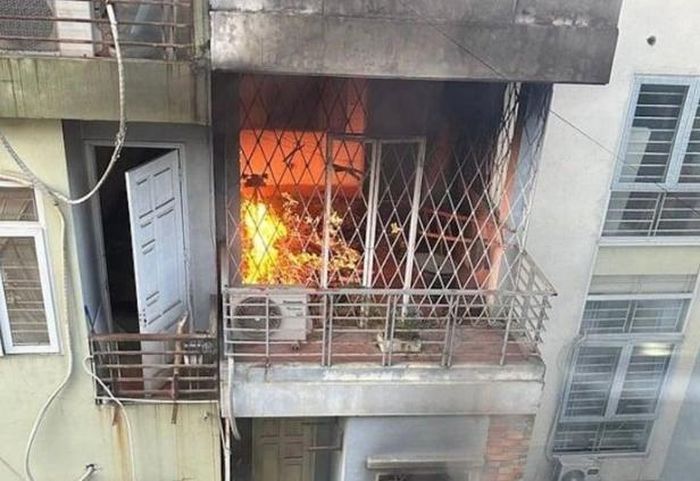Hiện trường nơi xảy ra vụ cháy. Ảnh BN.