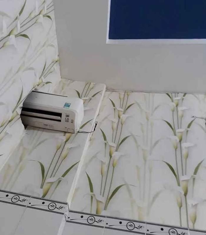 1 chiếc điều hòa, 2 phòng vui.