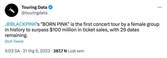 Blackpink đạt kỷ lục đáng nể với chuyến lưu diễn "Born Pink"