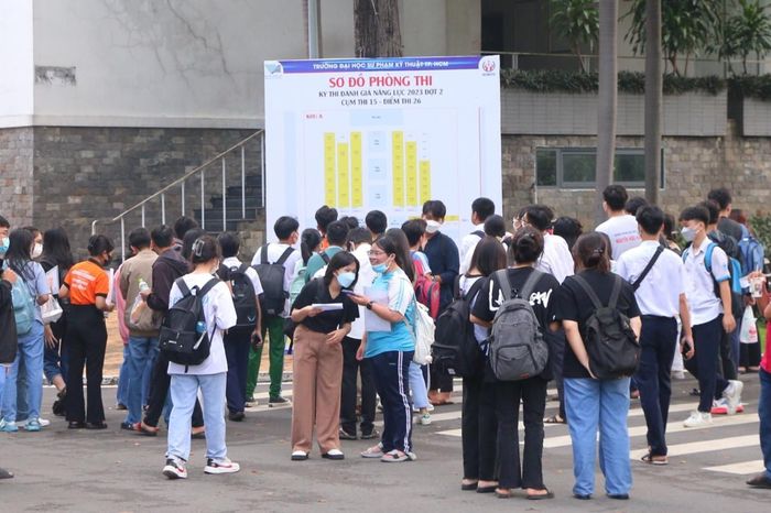 Đề thi năng lực do ĐH Quốc gia TP.HCM tổ chức có 120 câu hỏi, dài 16 trang. Thí sinh làm bài trong thời gian 150 phút. Dạng câu hỏi của đề thi theo hình thức trắc nghiệm với 4 phương án lựa chọn. Thí sinh không được mang đề ra ngoài sau khi kết thúc buổi thi. ĐH Quốc gia TP.HCM cũng không công bố đề thi. Thế nhưng sau kỳ thi đánh giá năng lực đợt 1 tháng trước, đáp án của một mã đề thi được lan truyền trên mạng.