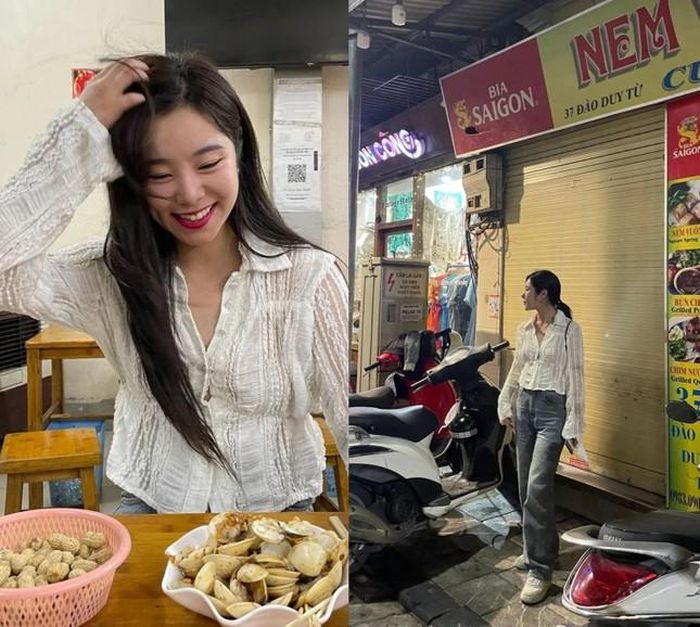 Wheein của Mamamoo trong một lần đến Hà Nội