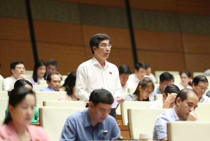 ĐB Trần Chí Cường phát biểu thảo luận. 