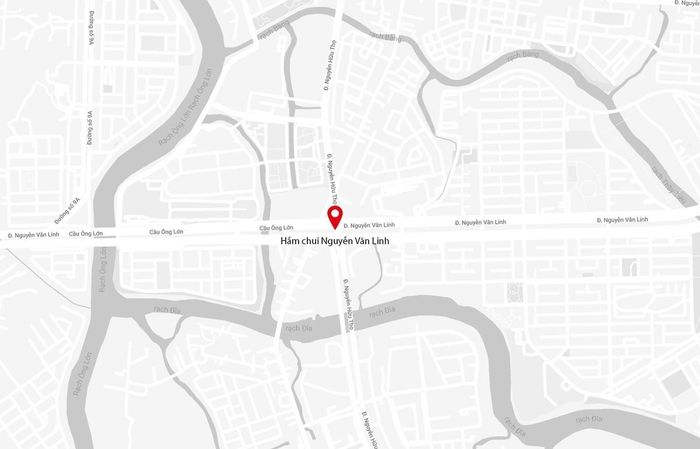 Vị trí dự án Hầm chui Nguyễn Văn Linh. Ảnh: Google Maps.