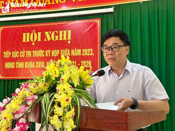 Đồng chí Nguyễn Văn Thông - Phó Bí thư Thường trực Tỉnh ủy phát biểu tại hội nghị. Ảnh: Kế Kiên