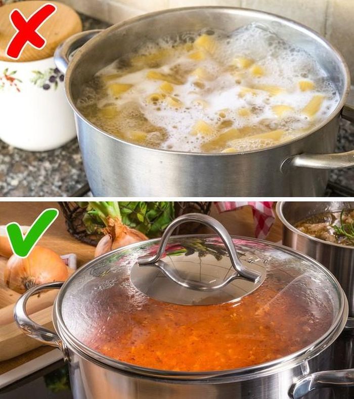 Không mở nắp khi nấu ăn sẽ giúp bạn tiết kiệm điện hiệu quả.