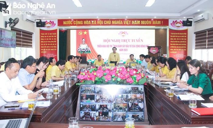 Quang cảnh hội nghị triển khai Hội Ban giám sát đầu tư cộng đồng năm 2023. Ảnh: MH