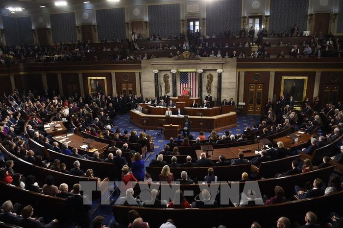 Toàn cảnh phiên họp Quốc hội Mỹ tại Washington, DC. Ảnh: AFP/TTXVN