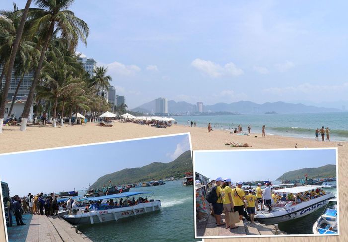 Du khách đến với Nha Trang, Khánh Hòa.