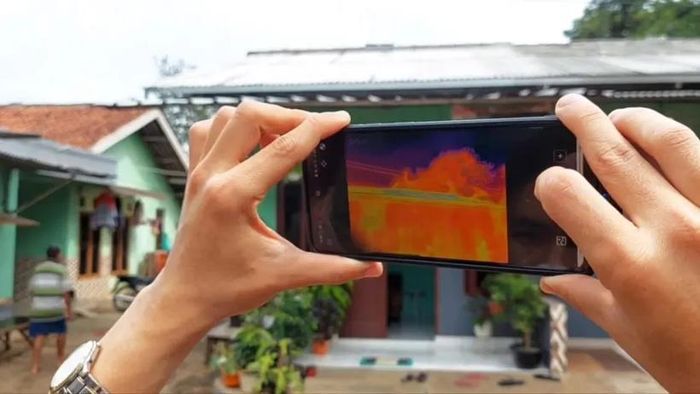 Hình ảnh nhiệt hiển thị trên điện thoại thông minh. Ảnh: BeCool Indonesia