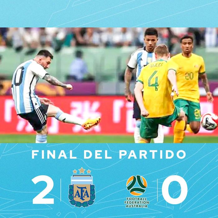 Argentina giành chiến thắng dễ dàng, trước khi di chuyển sang Indonesia đá giao hữu trận tiếp theo