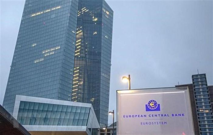 Trụ sở Ngân hàng Trung ương châu Âu tại Frankfurt am Main, miền Tây Đức. (Ảnh: AFP/TTXVN)