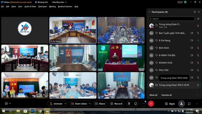  Các điểm cầu trực tuyến 