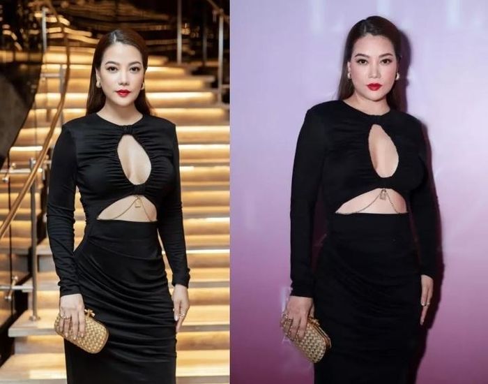  Trương Ngọc Ánh cũng từng bị soi có thân hình không nuột nà như bức ảnh tự chia sẻ trên trang cá nhân dù cùng diện một chiếc váy.