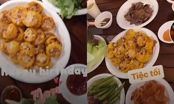 Puka và Gin Tuấn Kiệt cùng khoe một bàn ăn y hệt nhau, vì thế nữ diễn viên cũng là khách mời dự buổi tiệc gia đình của nhà "bạn trai tin đồn"