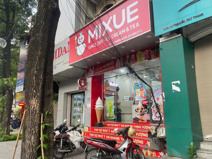 Tại số nhà 127 Nguyễn Chí Thanh (quận Đống Đa), những búi dây loằng ngoằng vắt ngang từ thân cây xuống đến cửa nhà dân.