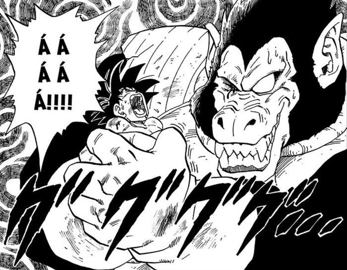 Vegeta áp đảo trong lần chạm trán đầu tiên. Ảnh: Manga.
