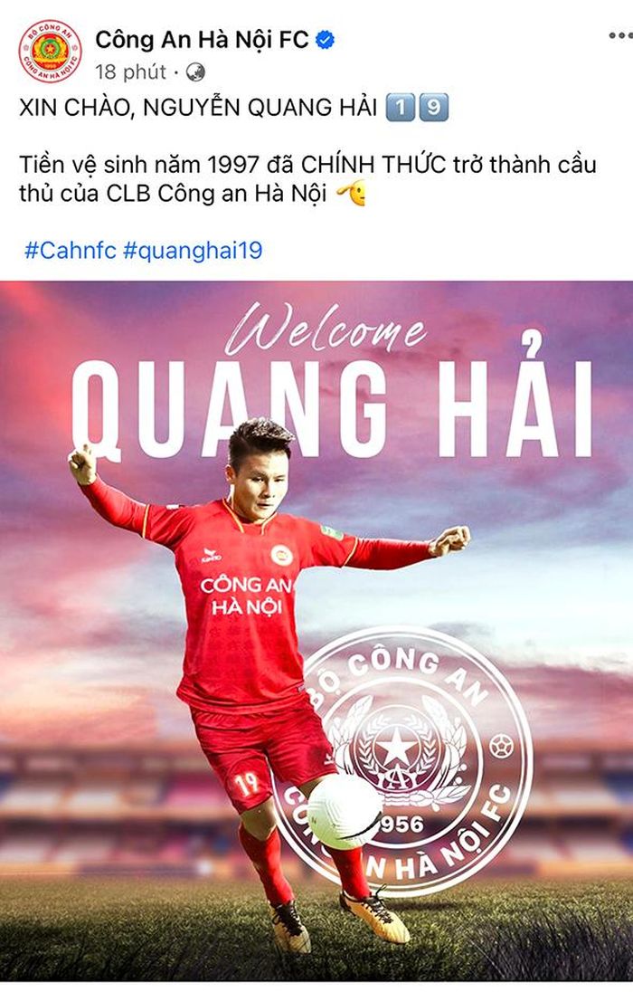 Với Quang Hải, tân binh CAHN như hổ thêm cánh