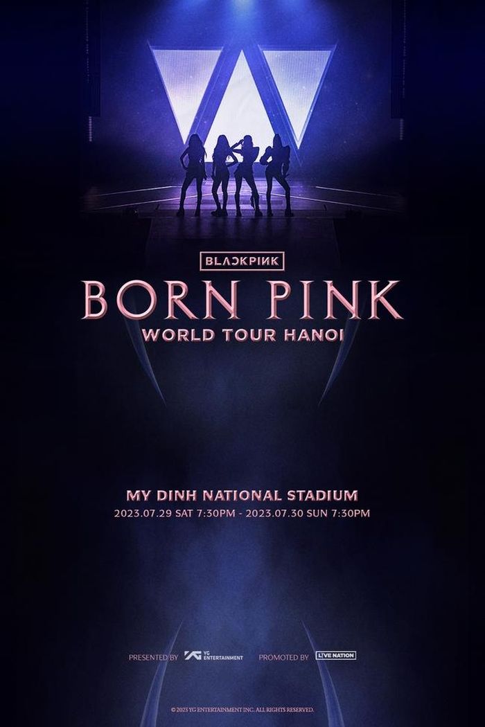 Poster cho 2 đêm diễn tại Hà Nội (Việt Nam) được YG Entertainment đăng tải trên mạng xã hội