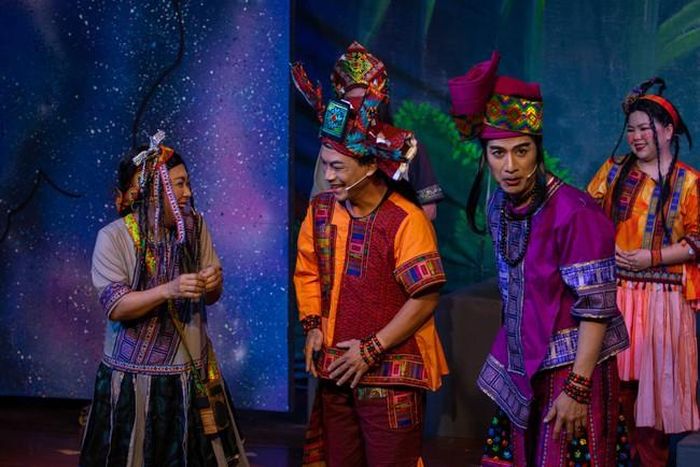 Từ trái qua: Thanh Thủy, Quốc Thịnh, Quang Thảo trong “Bí mật giếng làng Khủm”