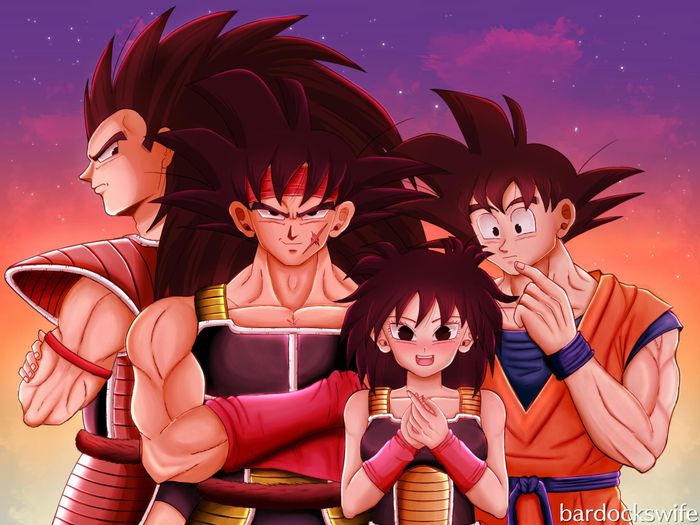 Một số nhân vật khác không hoặc ít xuất hiện nhưng vẫn có quan hệ đặc biệt với Goku. Đó là Bardock và Gine, lần lượt là bố mẹ ruột của Goku. Bardock từng được đề cập đến trong Dragon Ball Z và là một trong những chiến binh anh dũng nhất của hành tinh Saiyan. Ngoài ra, Raditz là anh ruột của Goku nhưng đã biến mất sau phần truyện Vegeta xâm chiếm Trái Đất. Ảnh: WallpaperAbyss.