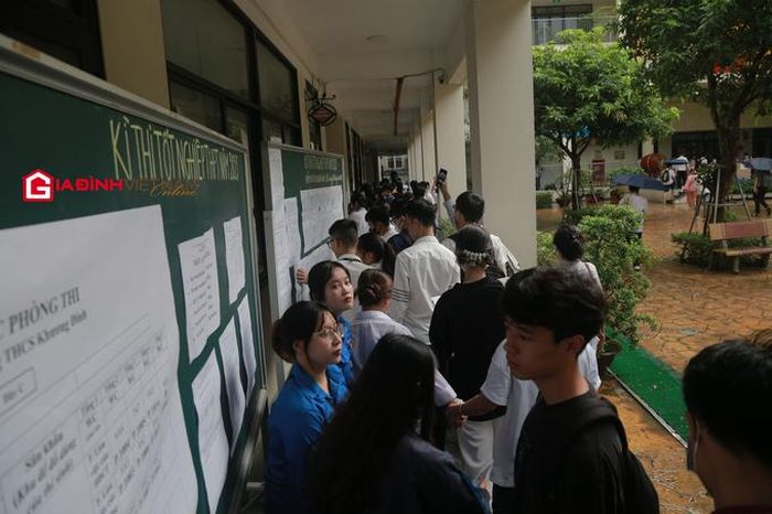 Các thí sinh xem lại thông tin phòng thi để bắt đầu cho môn thi đầu tiên. 