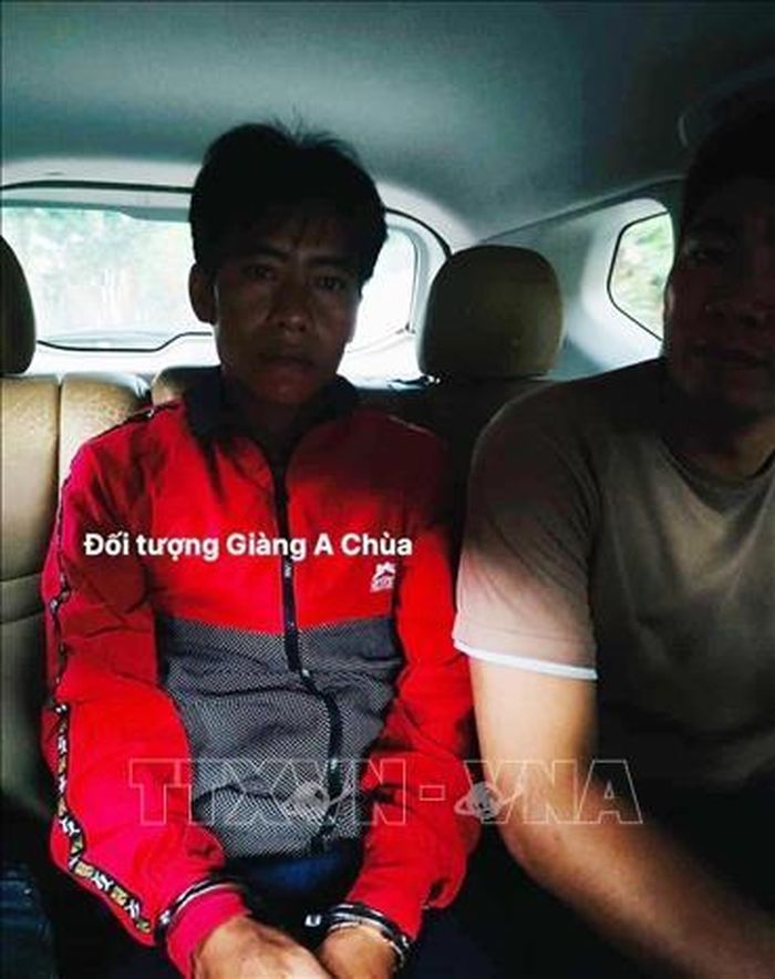 Đối tượng Giàng A Chùa bị bắt giữ. Ảnh: TTXVN phát