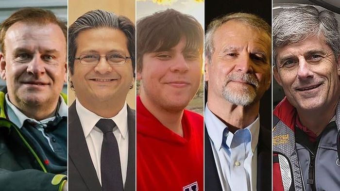  Năm người trên chuyến đi cuối cùng của tàu lặn Titan. Ảnh: CNN. 