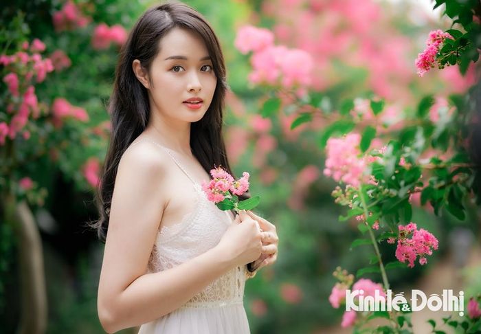 Kết hợp cùng màu hoa đẹp, hoa tường vi đang được nhiều bạn trẻ yêu thích.