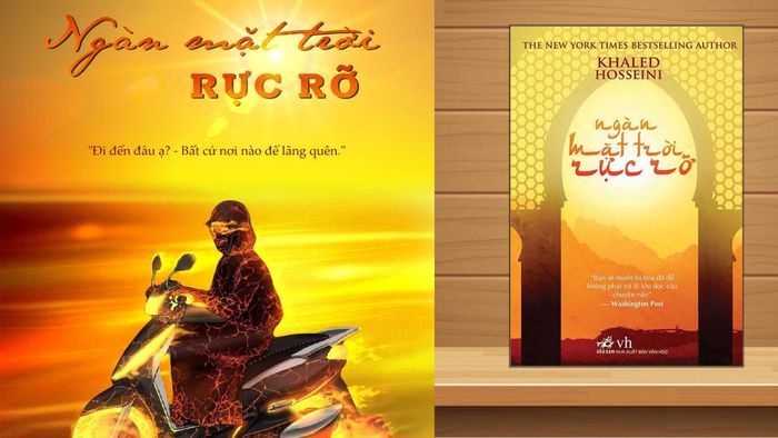  Bìa cuốn Ngàn mặt trời rực rỡ mô tả lại những ngày nắng nóng của độc giả Nhung Phương. 