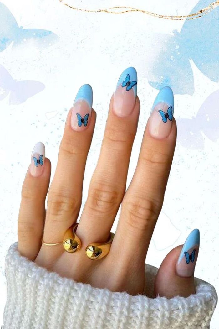  Móng tay hình bướm mang lại sự nữ tính. Ảnh minh họa: Sugar Cosmetics. 