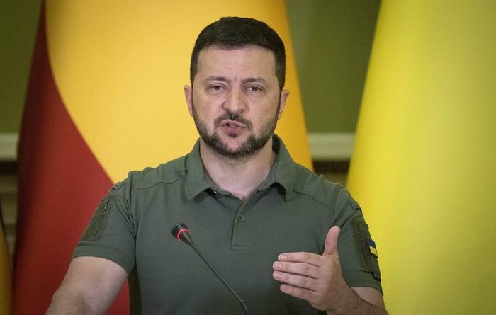 Tổng thống Ukraine Volodymyr Zelensky. Ảnh: AP.